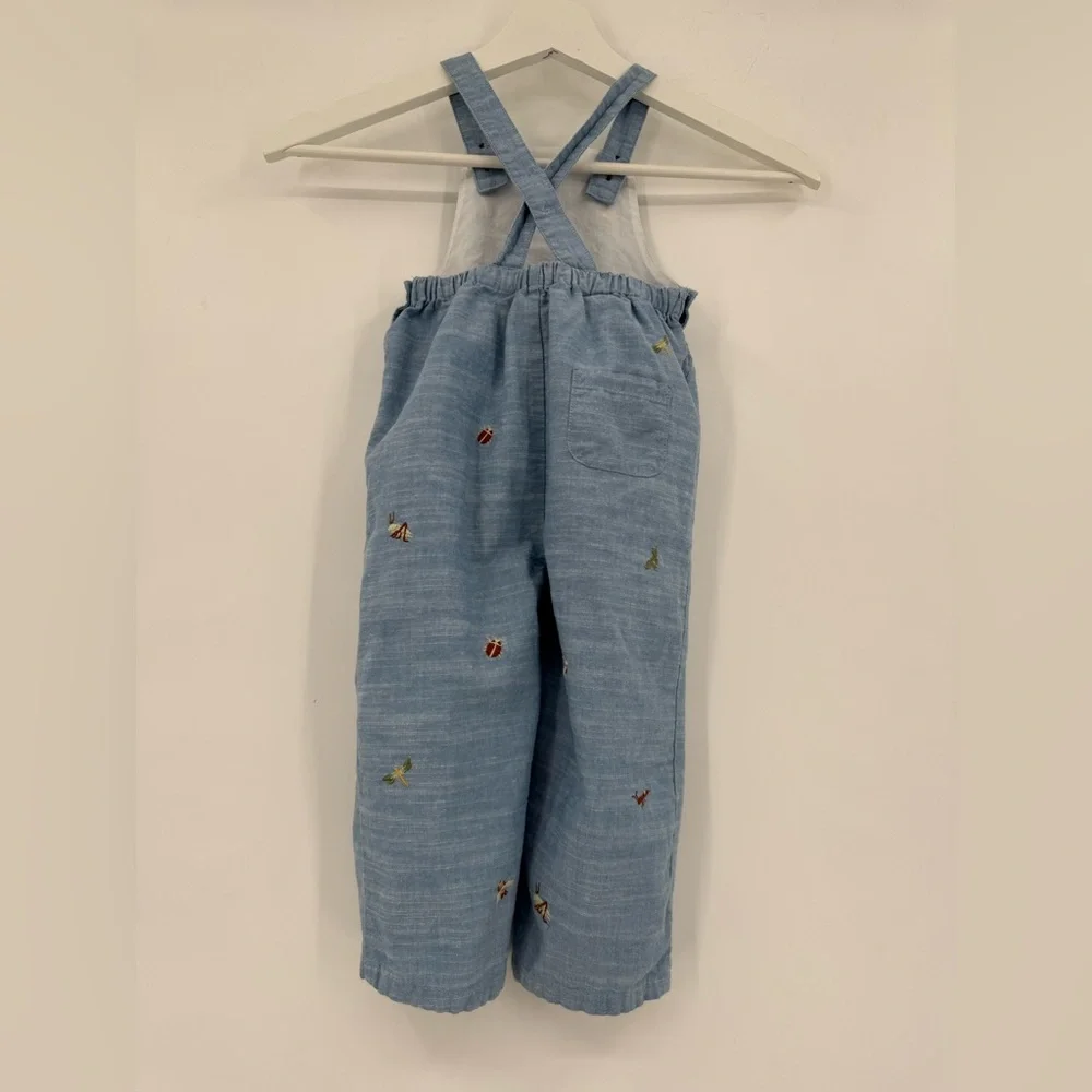 Janie and Jack Baby Button Bug Friends Cotton Coveralls - Picture 8 of 15